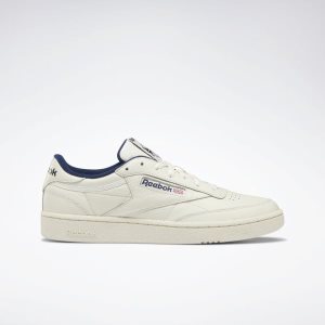 Adidasy Męskie Reebok Club C 85 Białe/Granatowe PL 34WTOEA